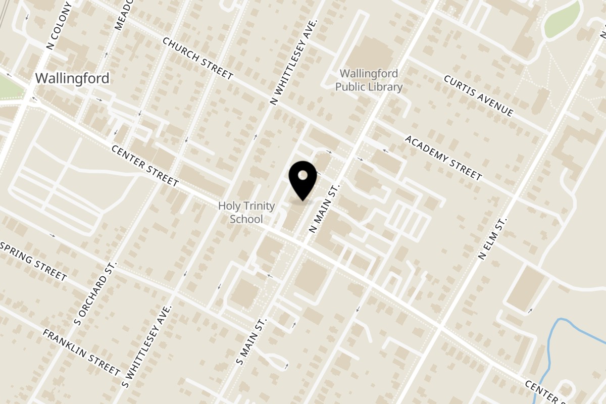 Map showing the location of Gaetano's Tavern On Main on 40 N Main St in Wallingford